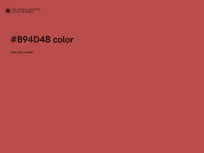 #B94D4B color image