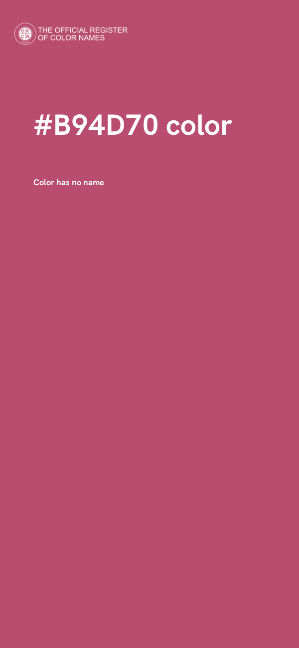 #B94D70 color image