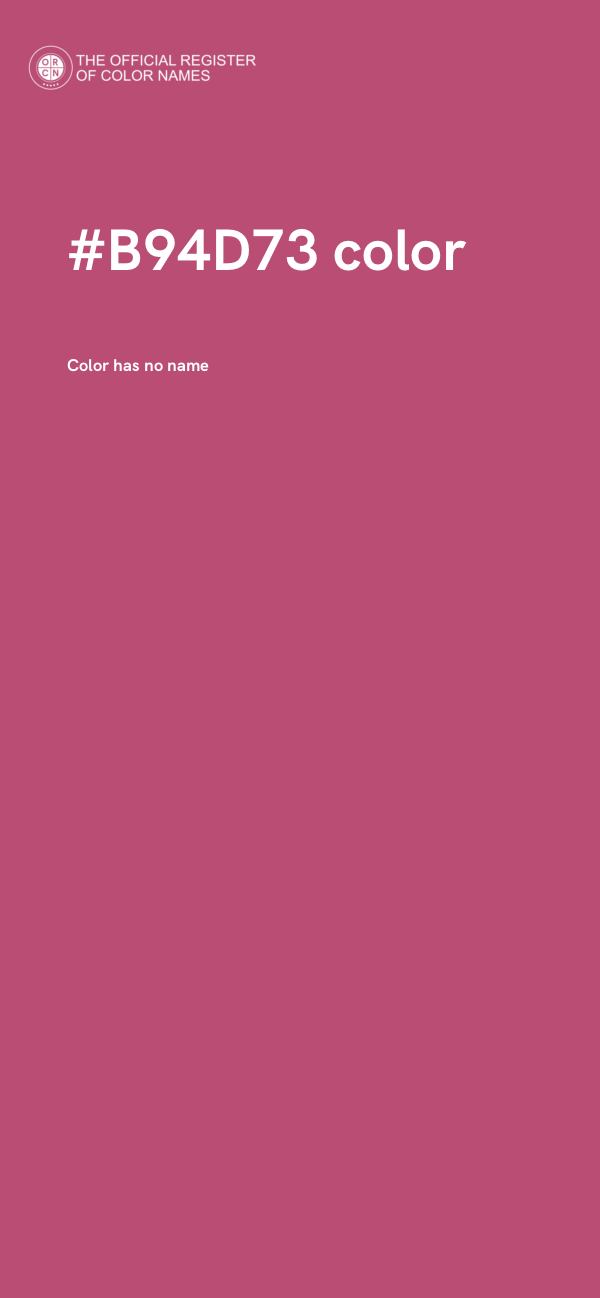 #B94D73 color image