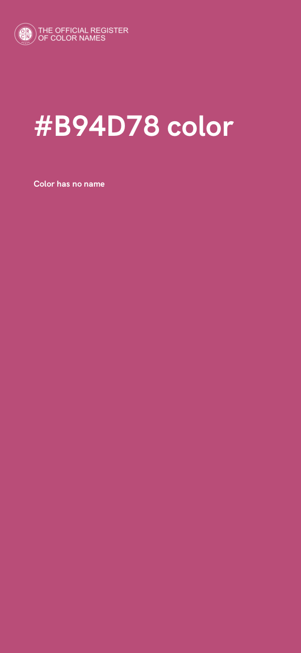 #B94D78 color image
