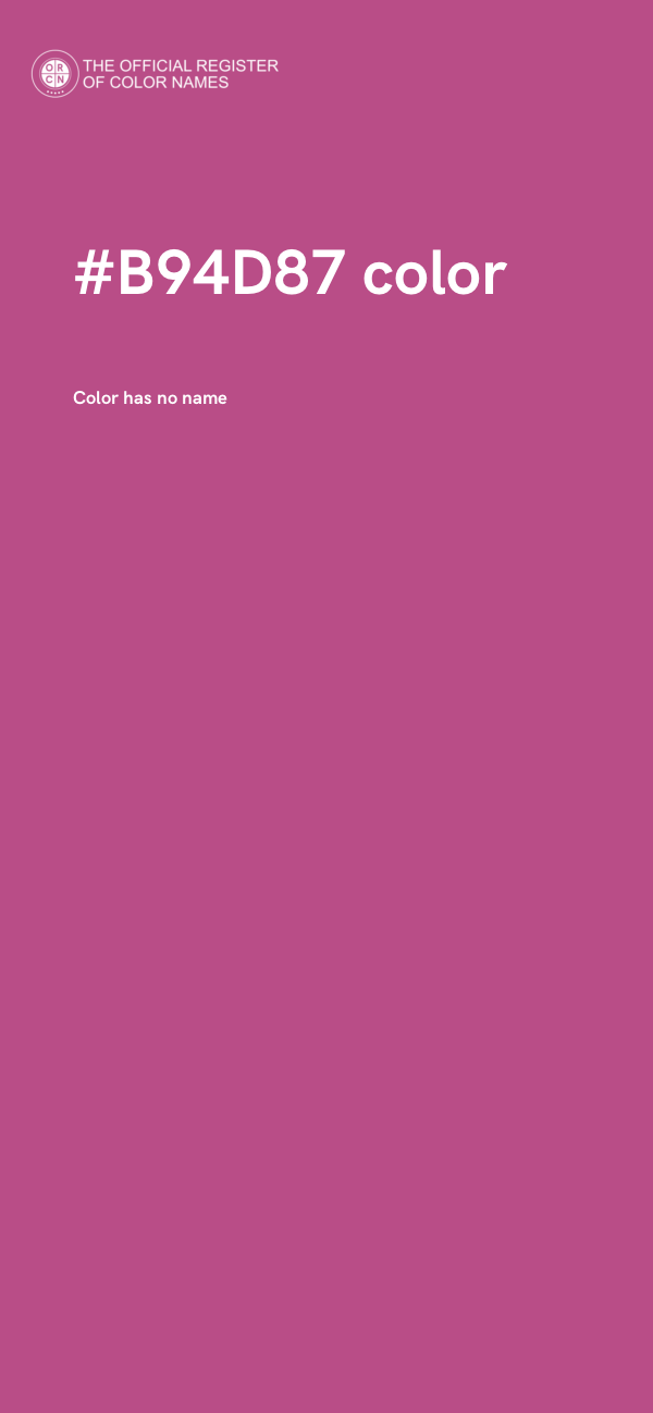 #B94D87 color image