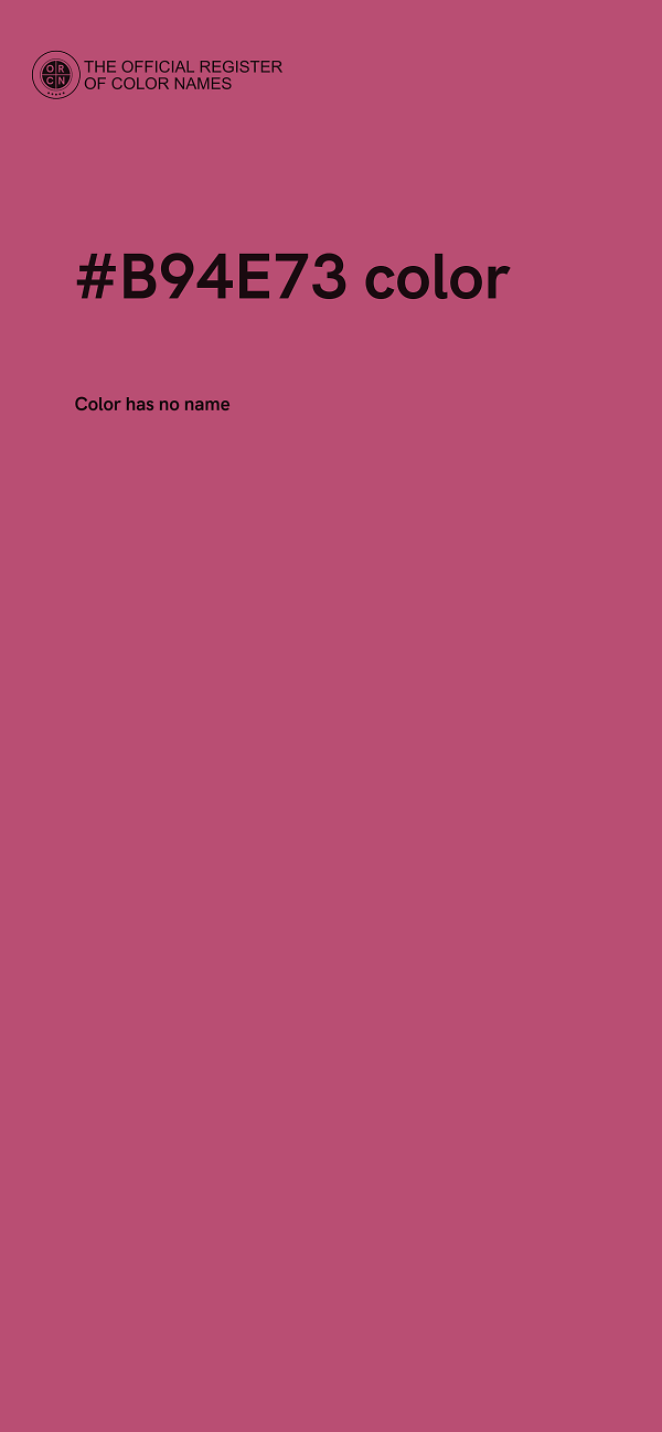 #B94E73 color image