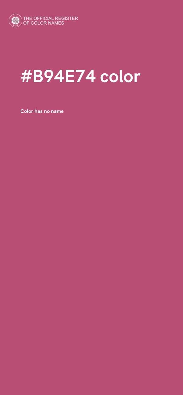 #B94E74 color image