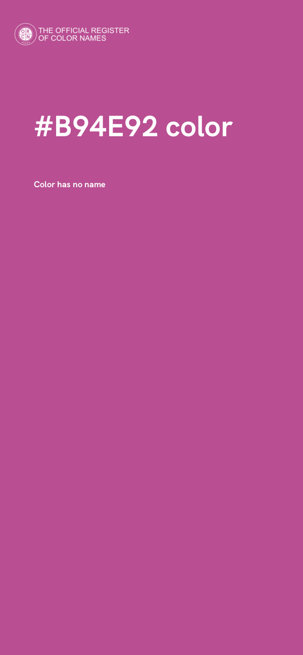 #B94E92 color image
