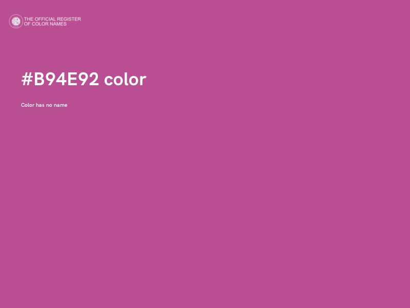 #B94E92 color image