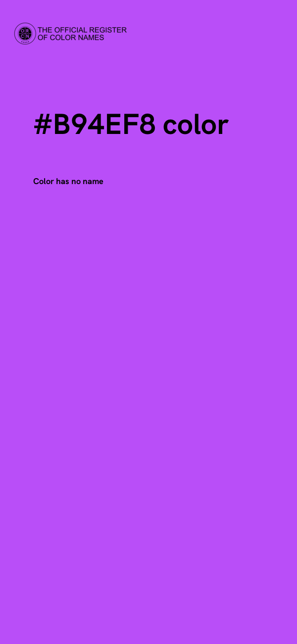 #B94EF8 color image