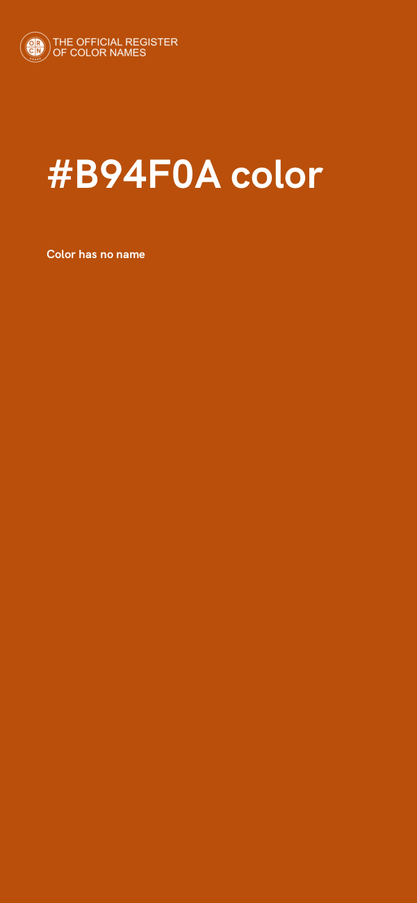 #B94F0A color image