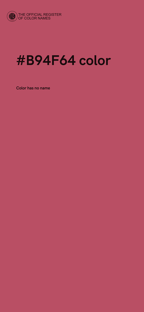#B94F64 color image