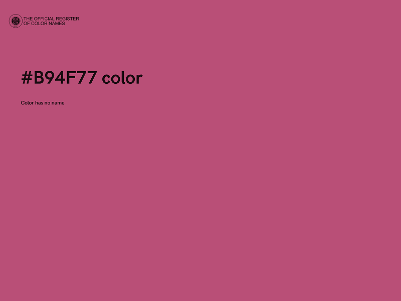 #B94F77 color image