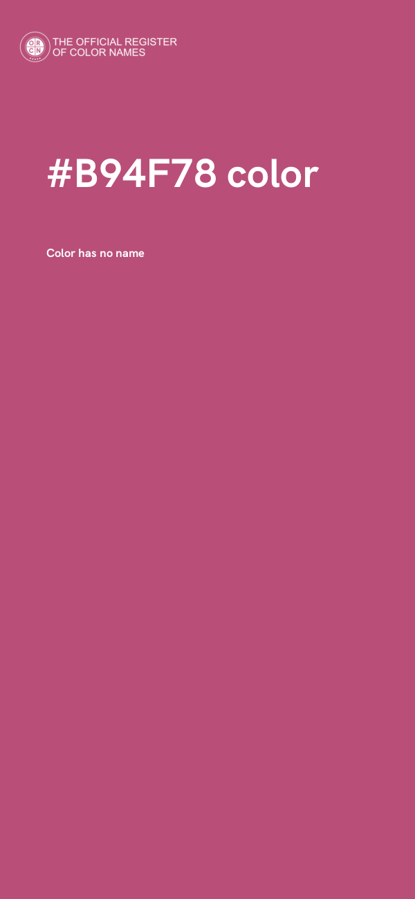 #B94F78 color image