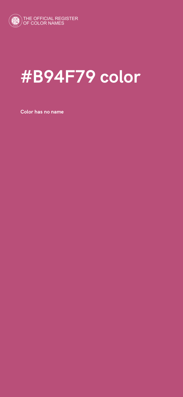 #B94F79 color image