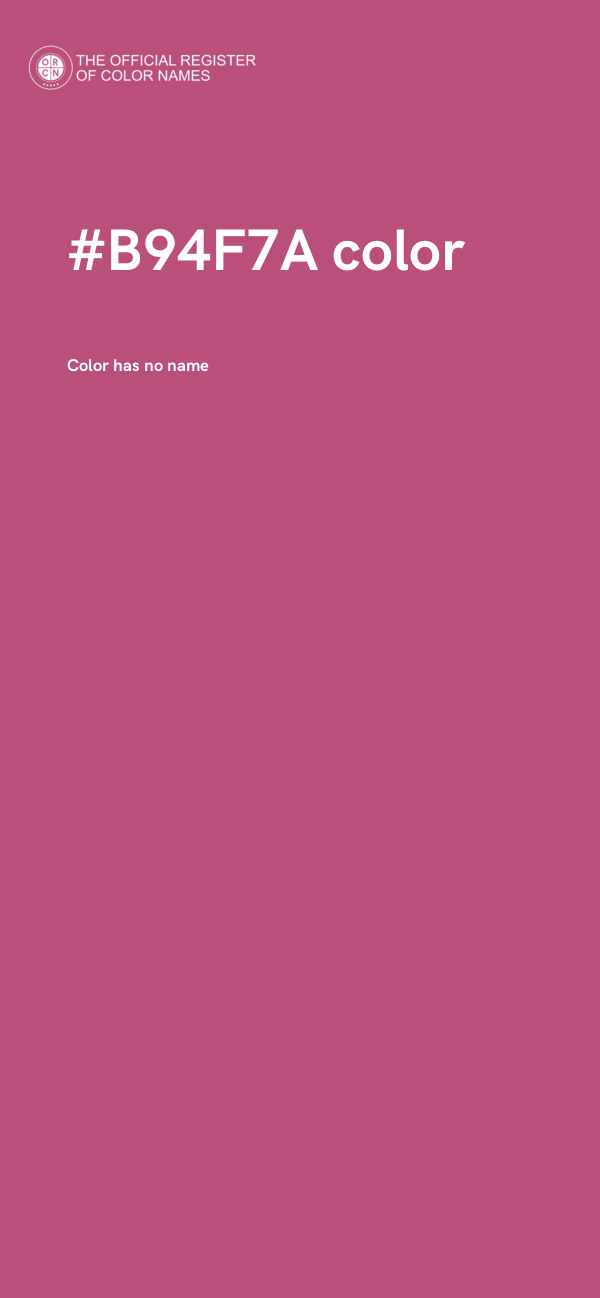 #B94F7A color image