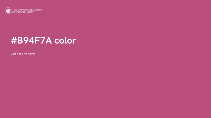 #B94F7A color image