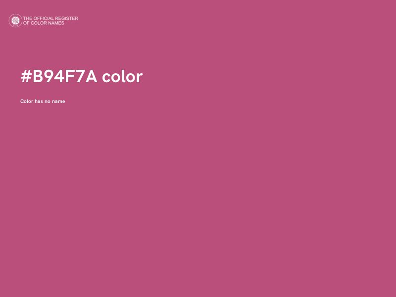 #B94F7A color image