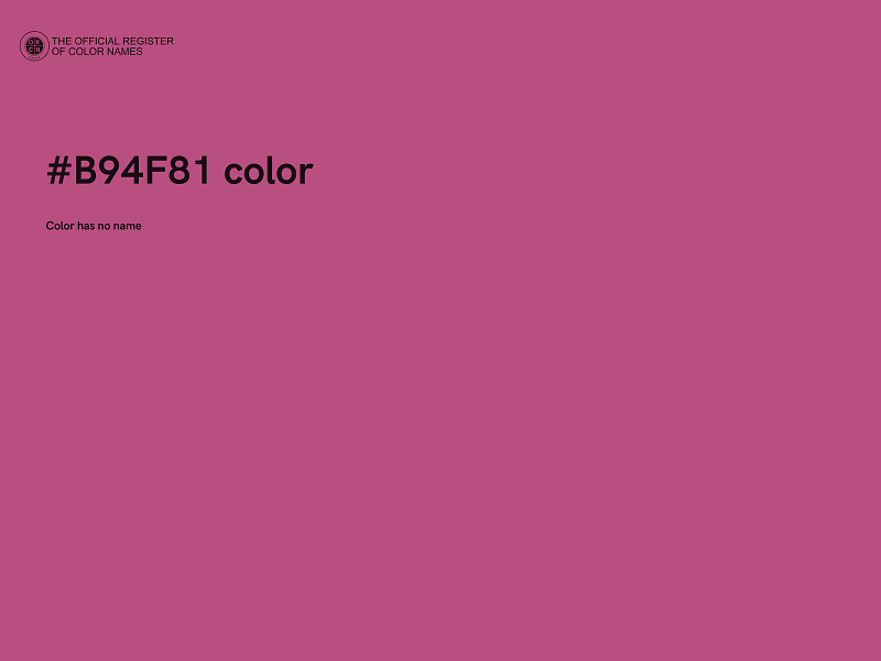 #B94F81 color image