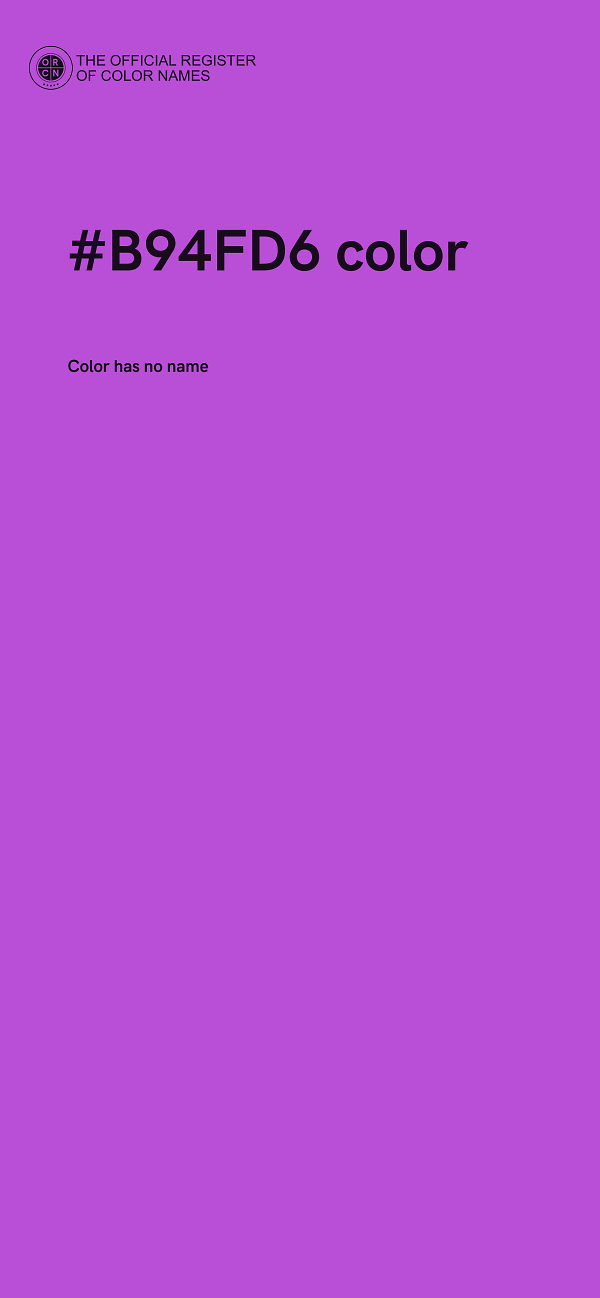 #B94FD6 color image