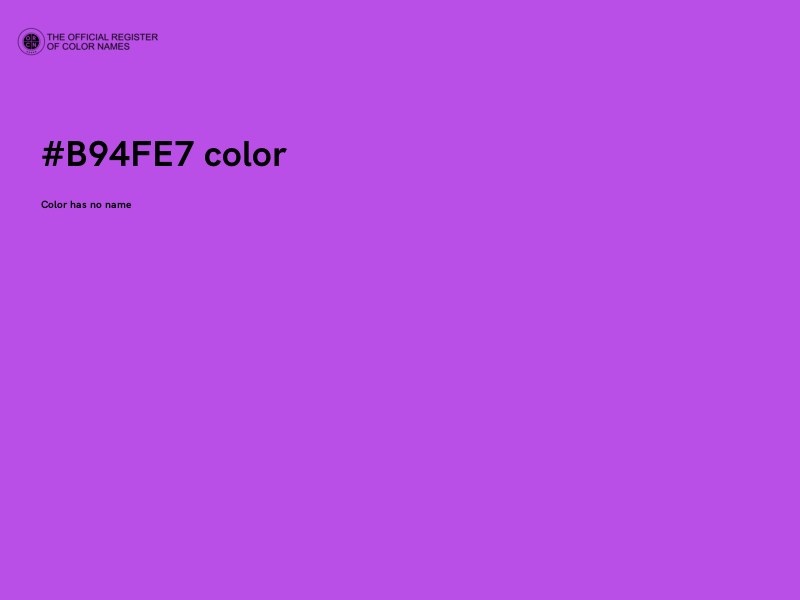 #B94FE7 color image