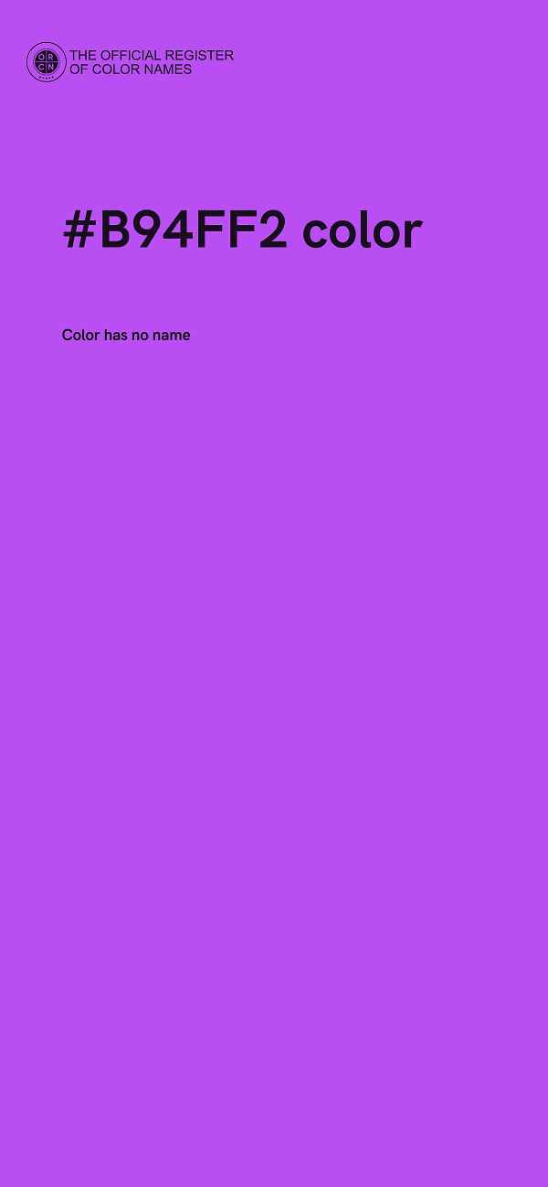 #B94FF2 color image
