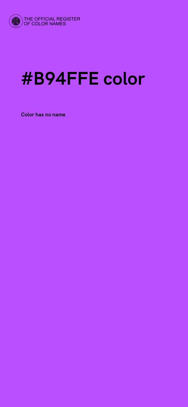 #B94FFE color image