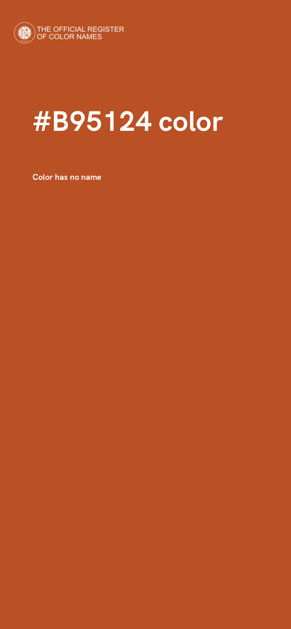#B95124 color image