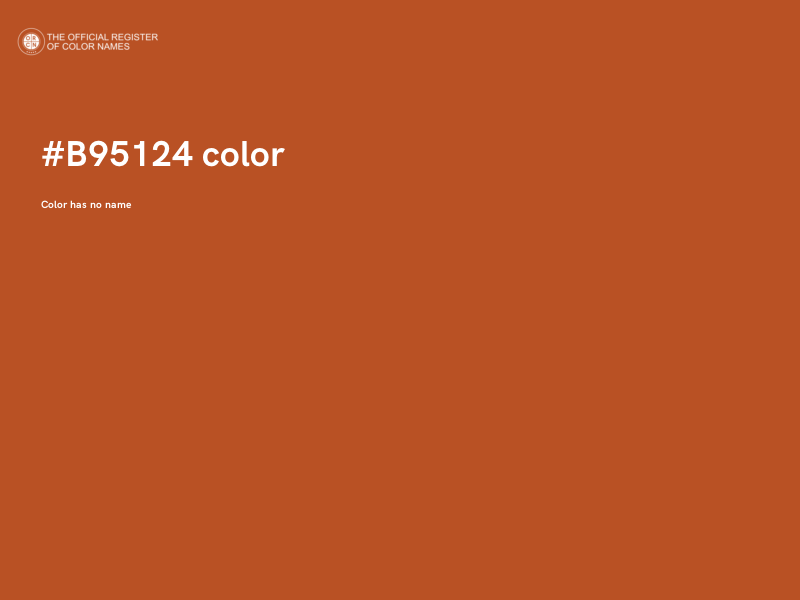 #B95124 color image