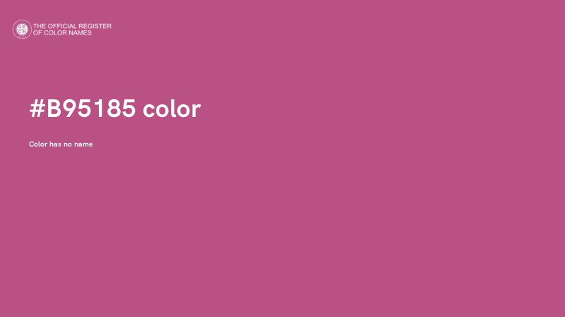 #B95185 color image