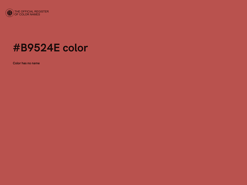 #B9524E color image