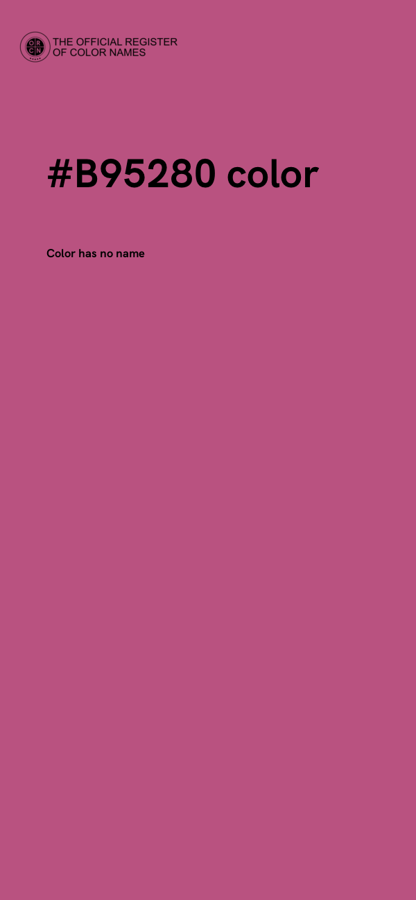 #B95280 color image