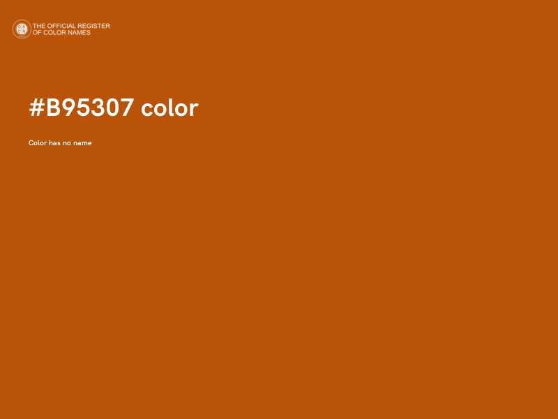 #B95307 color image
