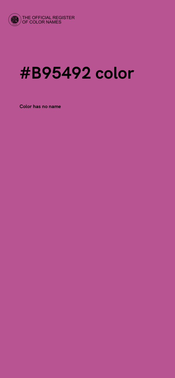 #B95492 color image