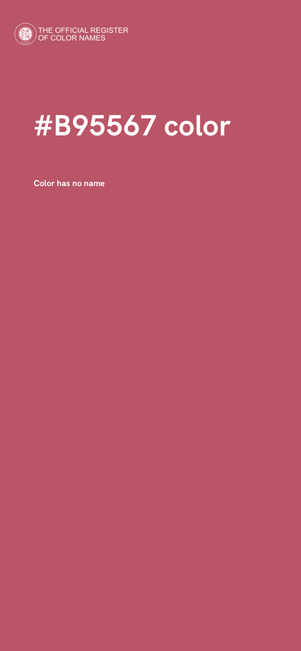 #B95567 color image