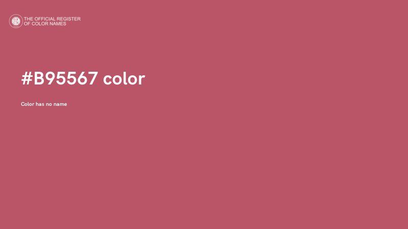 #B95567 color image