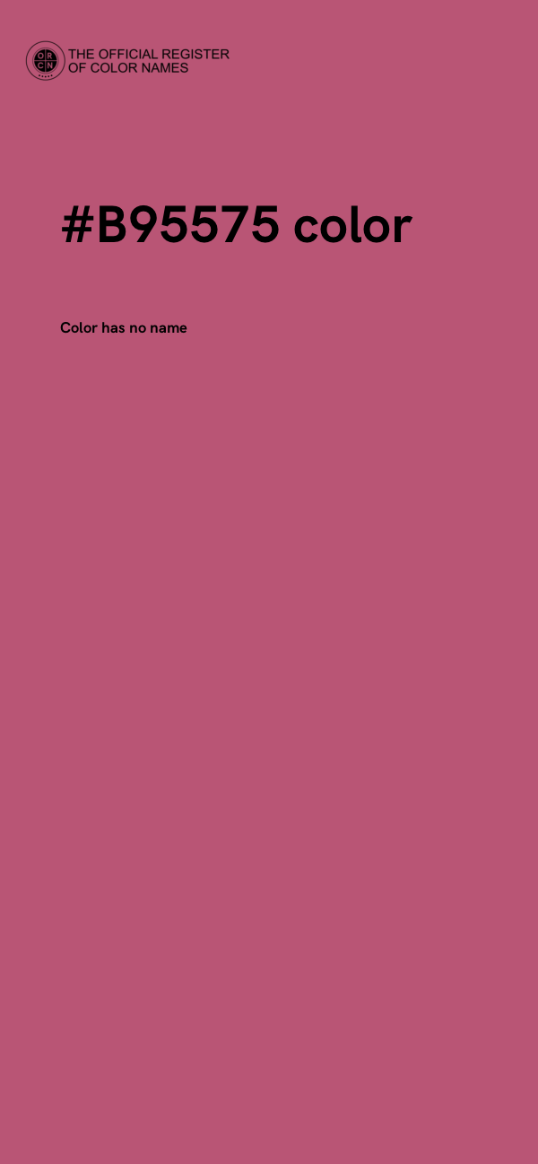 #B95575 color image