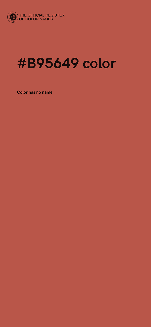 #B95649 color image