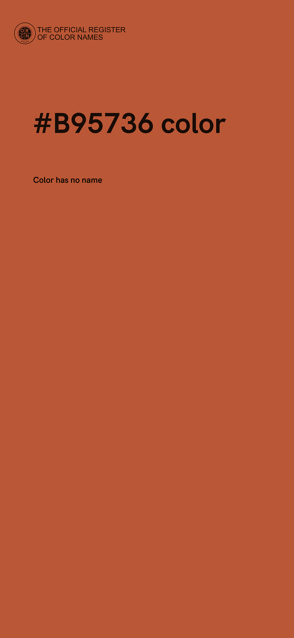 #B95736 color image