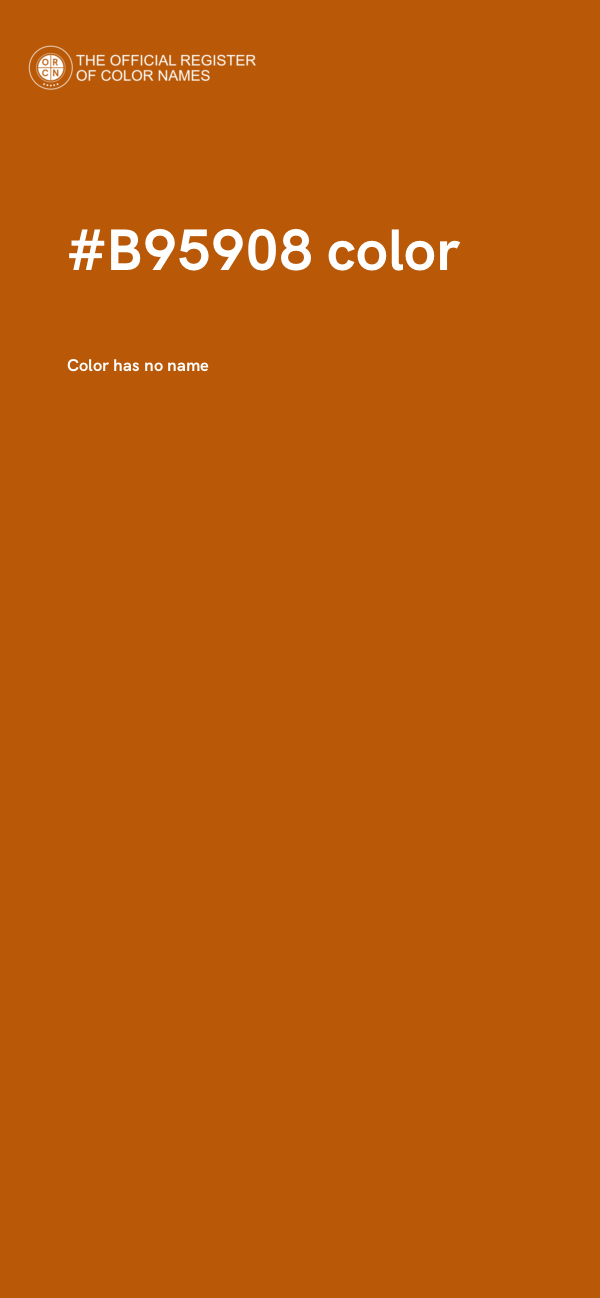 #B95908 color image