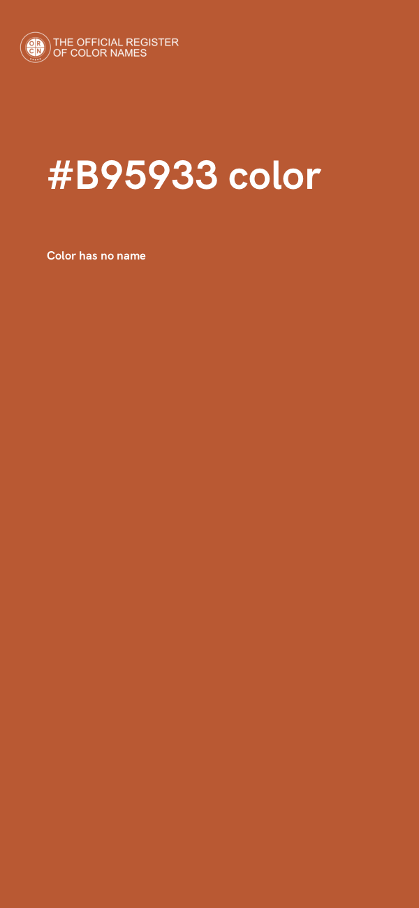 #B95933 color image