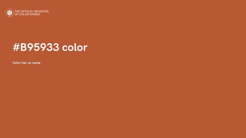 #B95933 color image