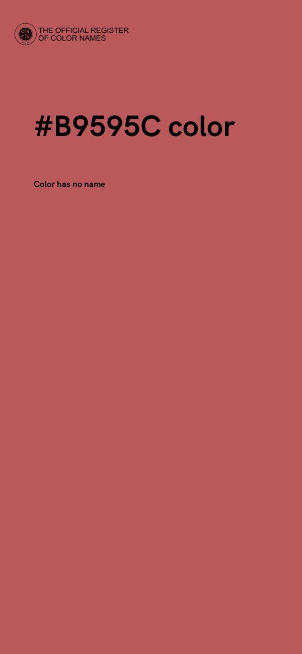 #B9595C color image