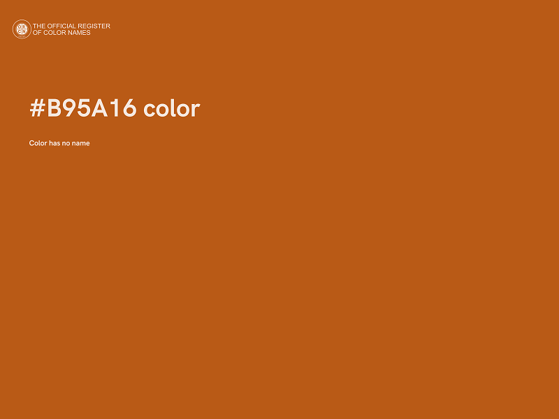 #B95A16 color image