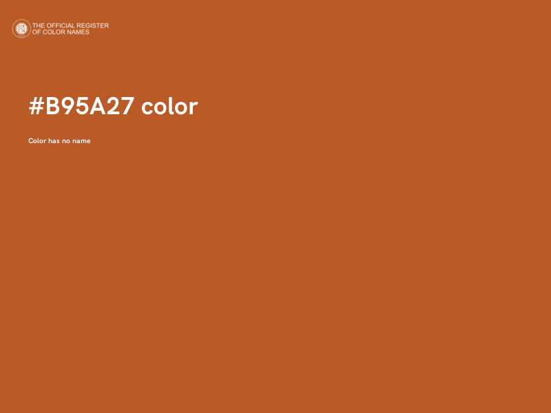 #B95A27 color image