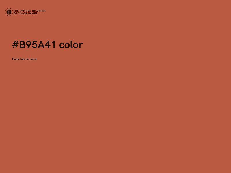 #B95A41 color image