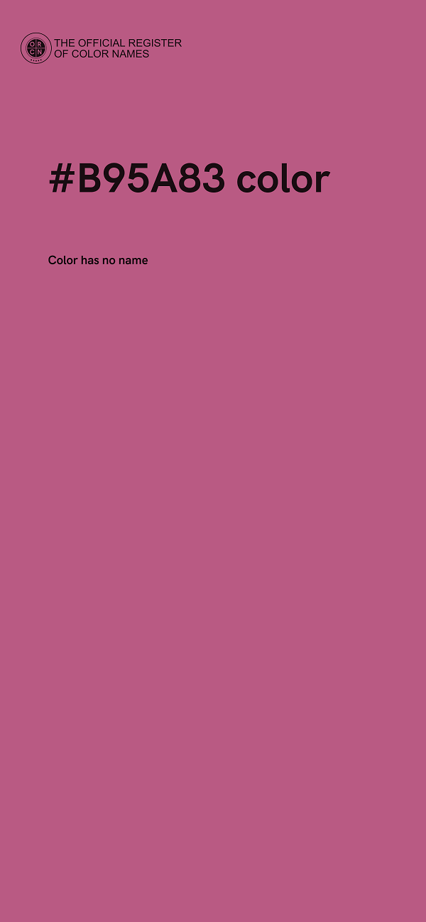#B95A83 color image