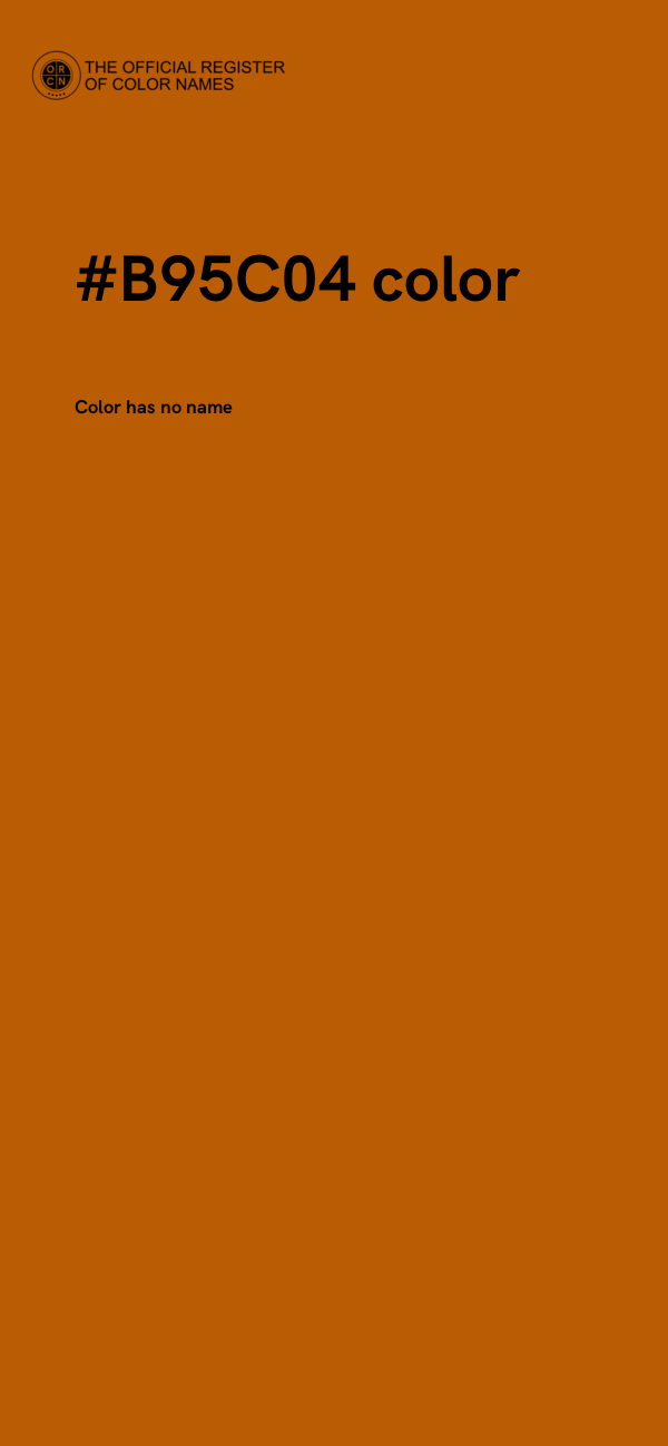 #B95C04 color image