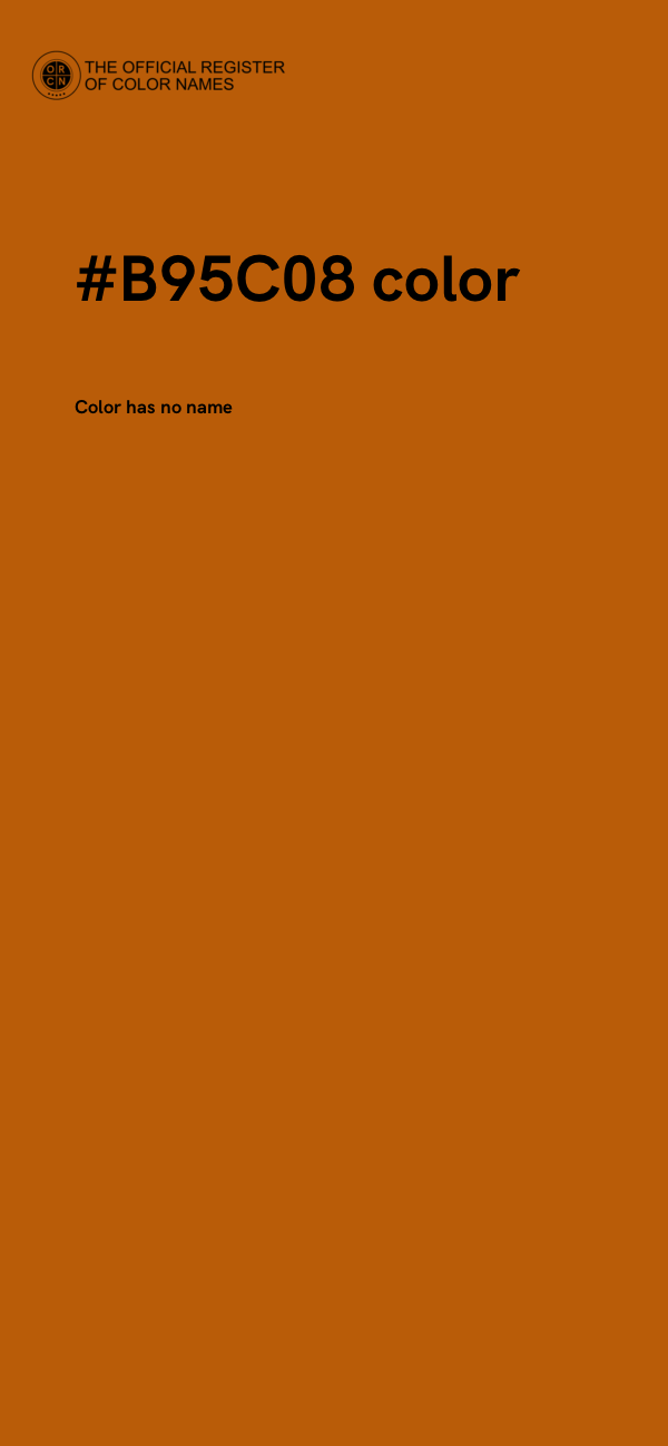 #B95C08 color image