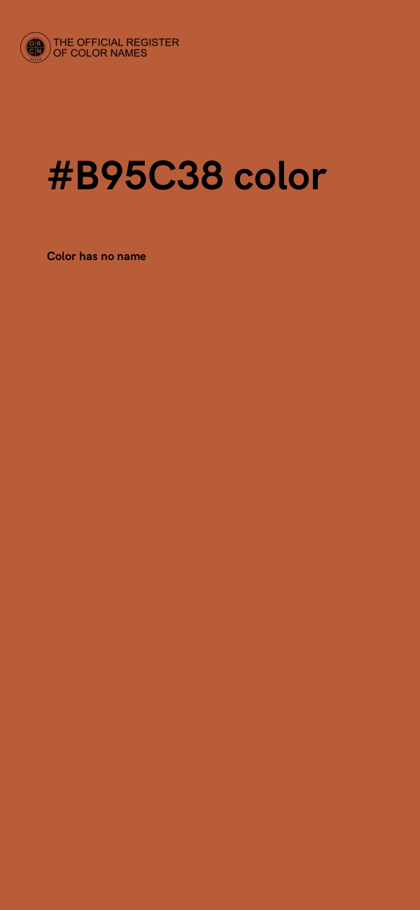 #B95C38 color image