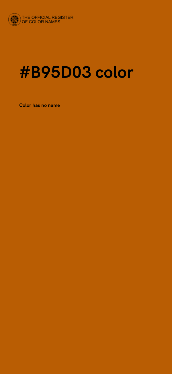 #B95D03 color image