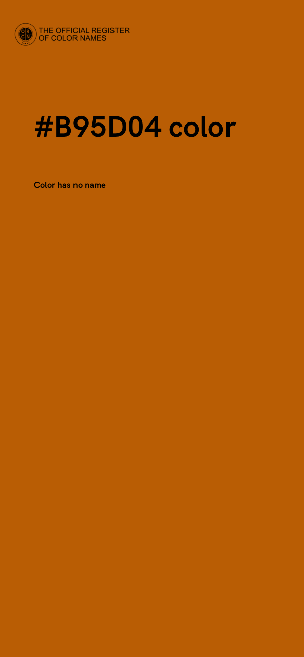 #B95D04 color image