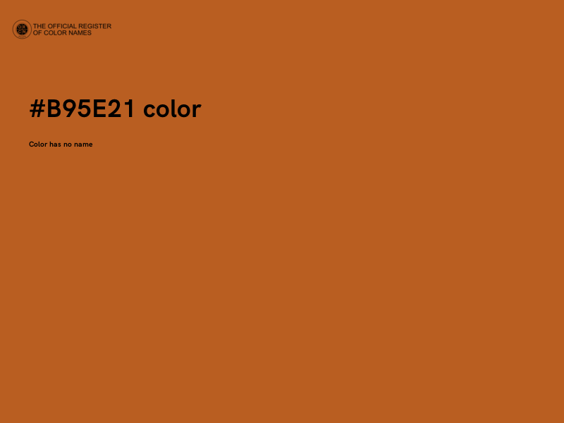 #B95E21 color image