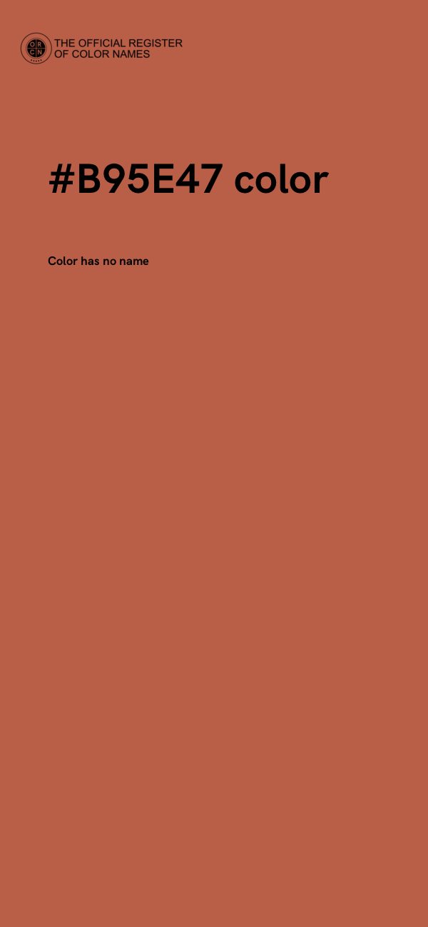 #B95E47 color image